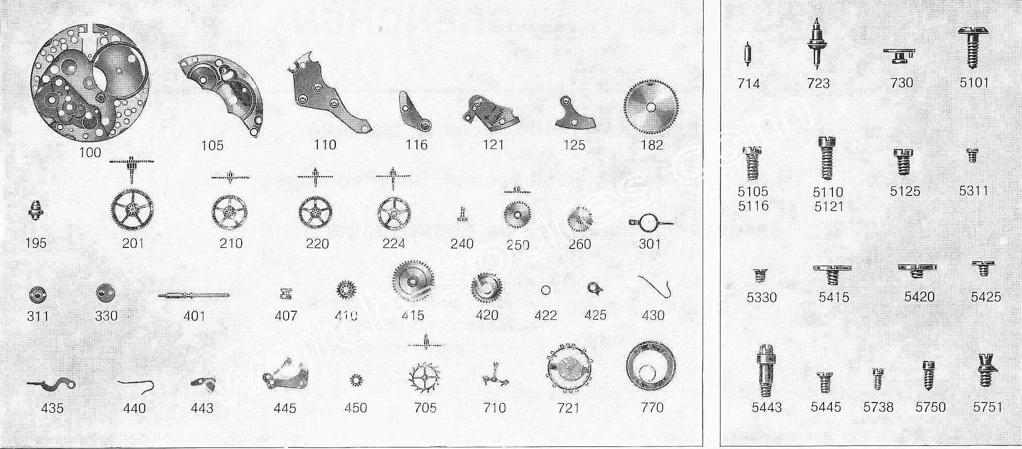 A Schild AS 1156 watch parts A Schild AS 1156 watch parts