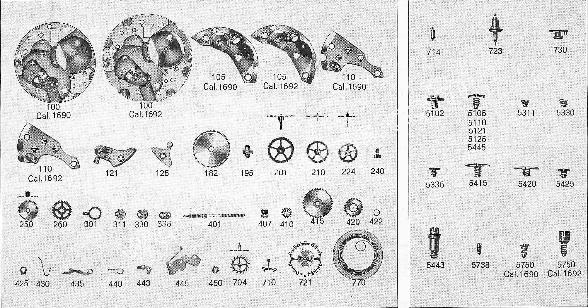 A Schild AS 1692 watch parts A Schild AS 1692 watch parts