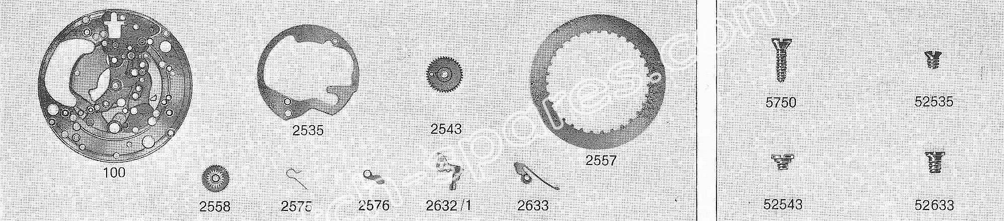 A Schild AS 1747 watch date parts A Schild AS 1747 watch date parts