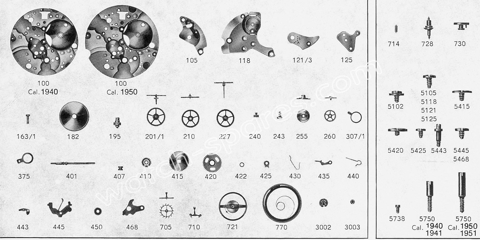A Schild AS 1940 watch parts A Schild AS 1940 watch parts