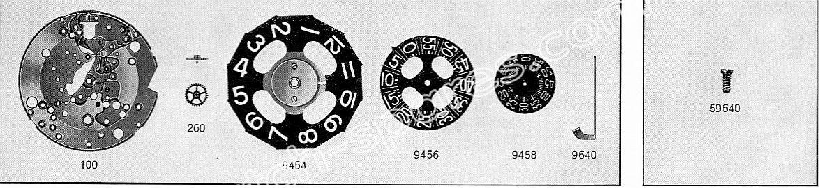 A Schild AS 2072 watch date parts A Schild AS 2072 watch date parts