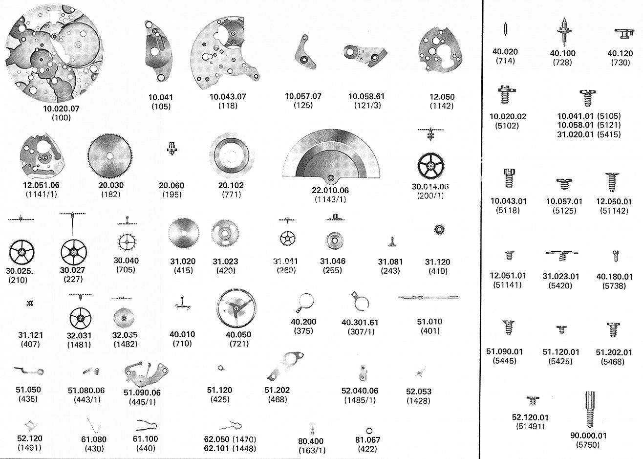 A Schild AS 2072 watch parts A Schild AS 2072 watch parts