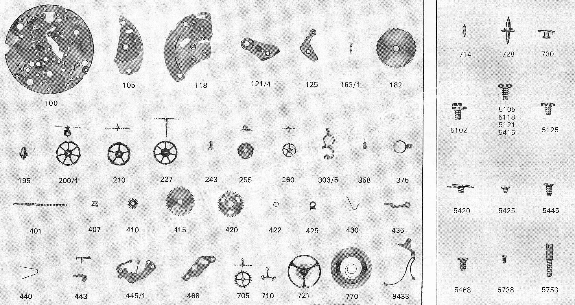 A Schild AS 2161 watch parts A Schild AS 2161 watch parts