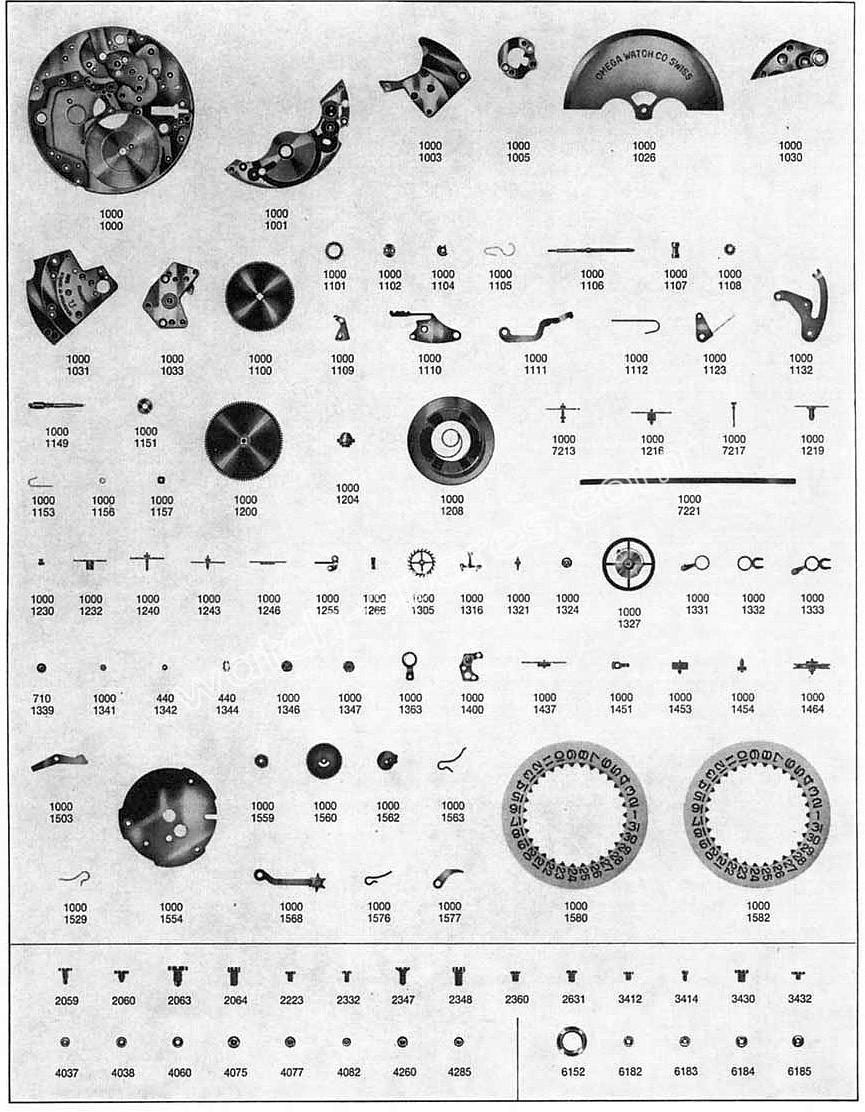 Omega 1002 watch parts Omega 1002 watch parts
