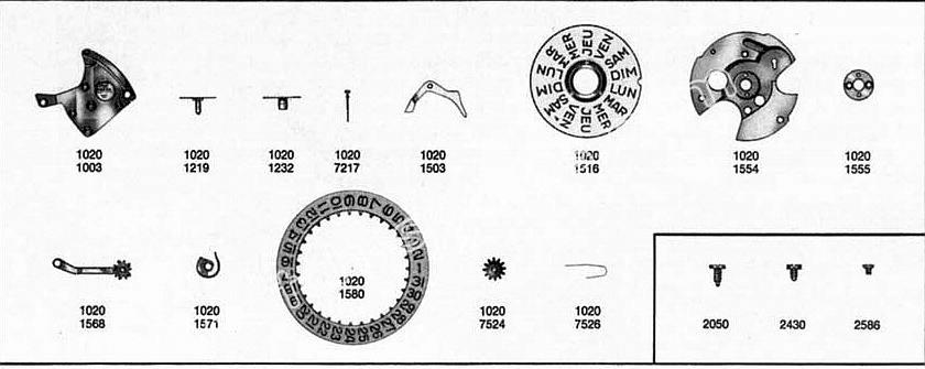 Omega 1022 watch date parts Omega 1022 watch date parts