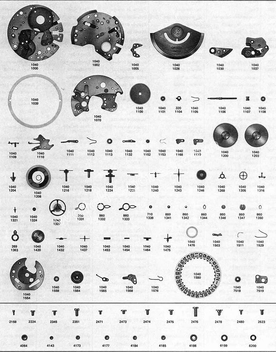 Omega 1041 watch parts Omega 1041 watch parts