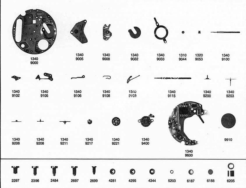 Omega 1343 watch parts Omega 1343 watch parts