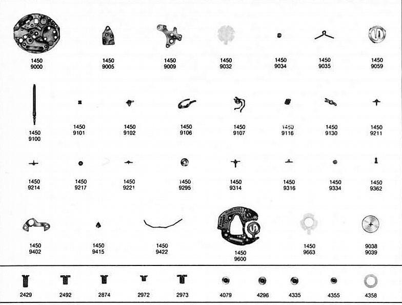 Omega 1450 watch parts Omega 1450 watch parts
