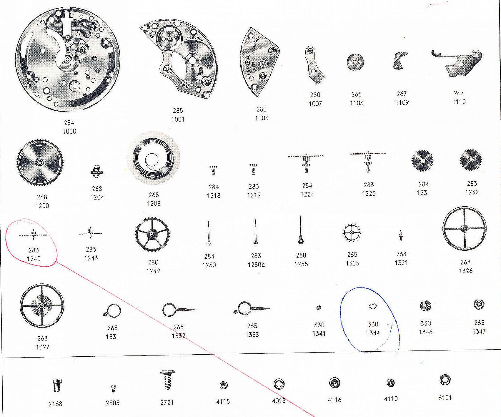 Omega 285 watch part Omega 285 watch part