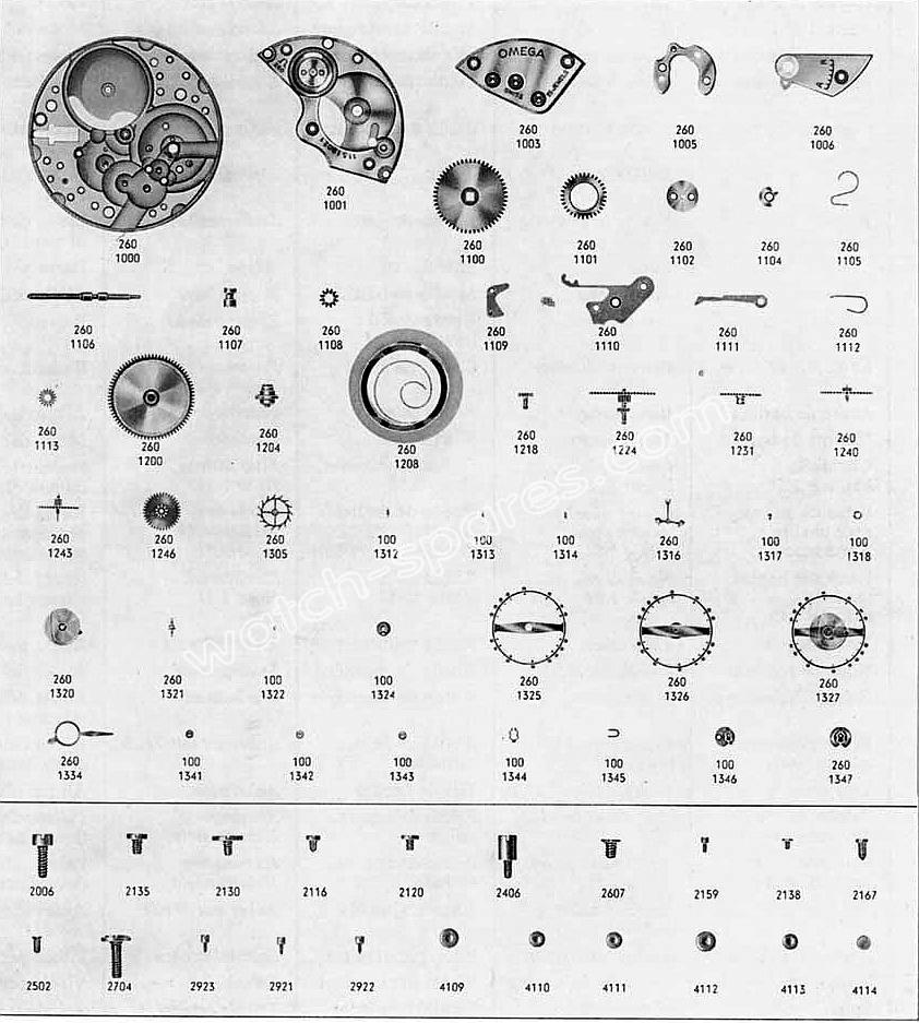 Omega 285 watch parts Omega 285 watch parts