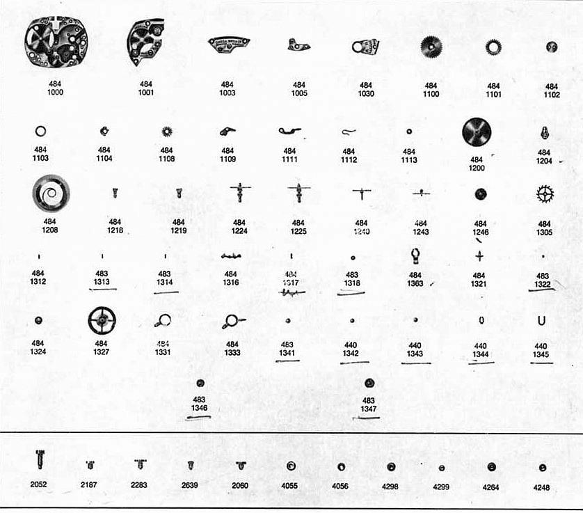 Omega 484 watch parts Omega 484 watch parts