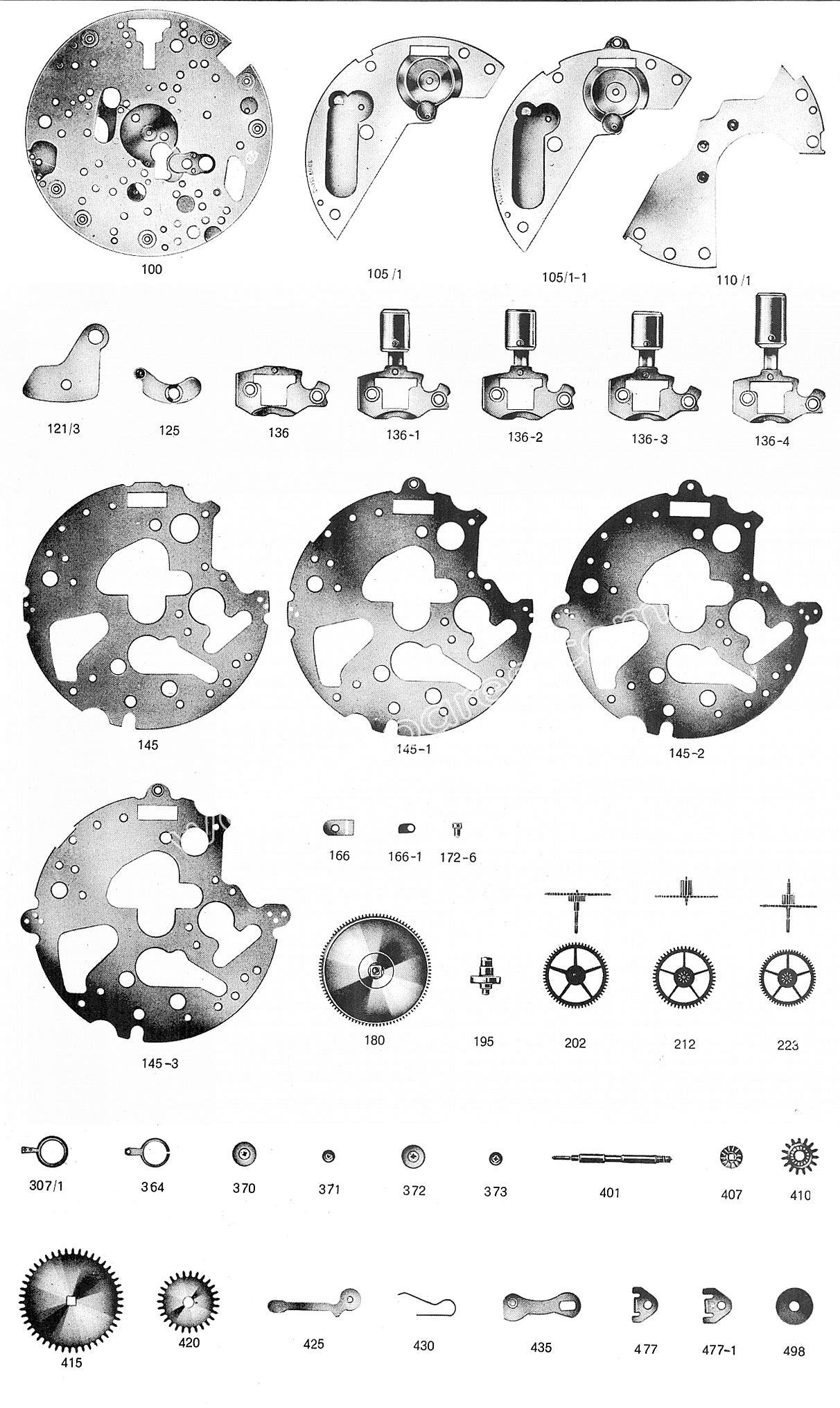 Baumgartner BFG 410 watch movement parts Baumgartner BFG 410 watch movement parts