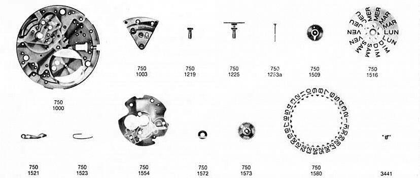 Omega 750 watch date parts Omega 750 watch date parts