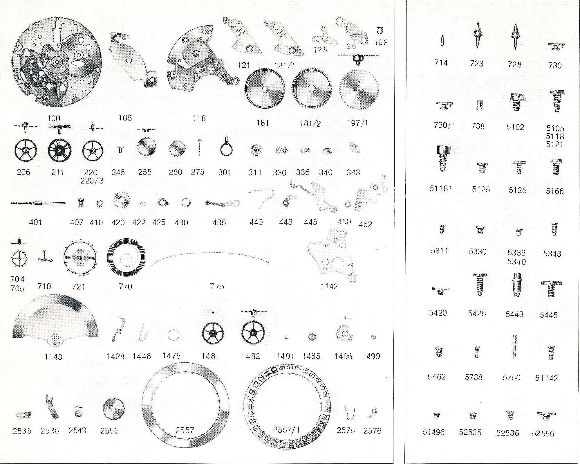 Felsa 4009 watch spare parts Felsa 4009 watch spare parts