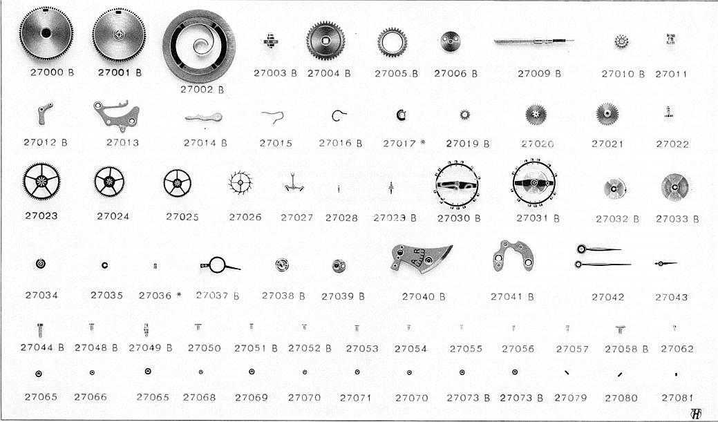 Tissot 27 B 21 watch spare parts Tissot 27 B 21 watch spare parts