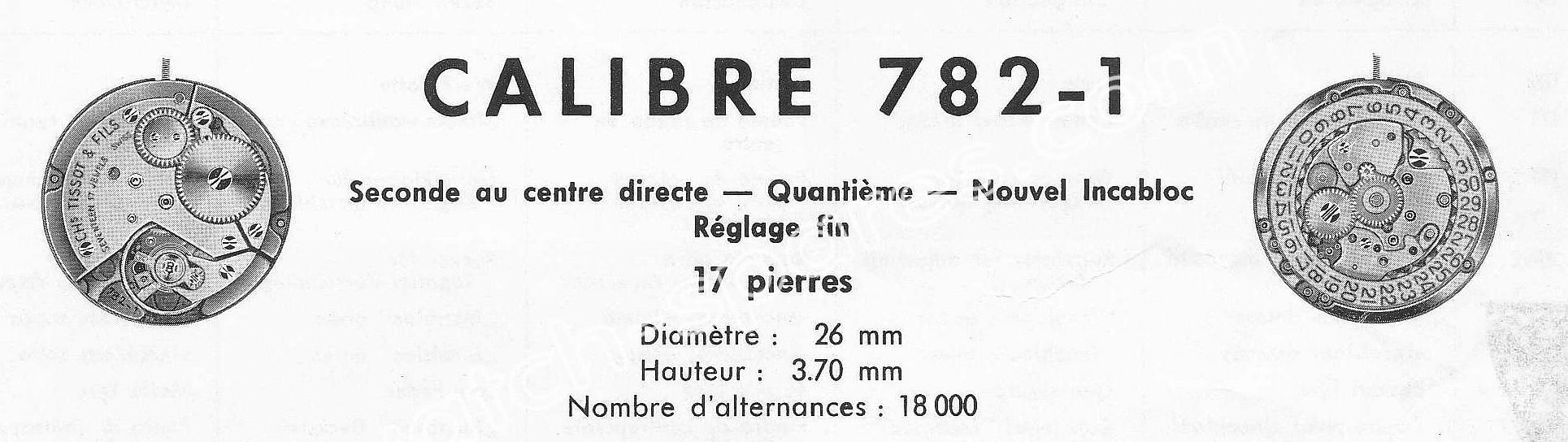Tissot 782.1 watch movements Tissot 782.1 watch movements