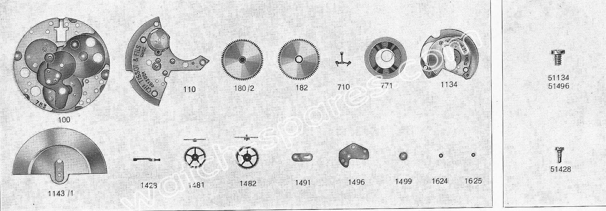 Tissot 783 watch automatic spare parts Tissot 783 watch automatic spare parts