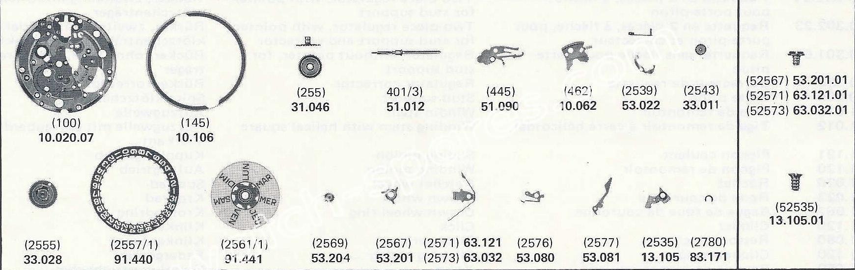 ETA 2678 watch date spare parts ETA 2678 watch date spare parts