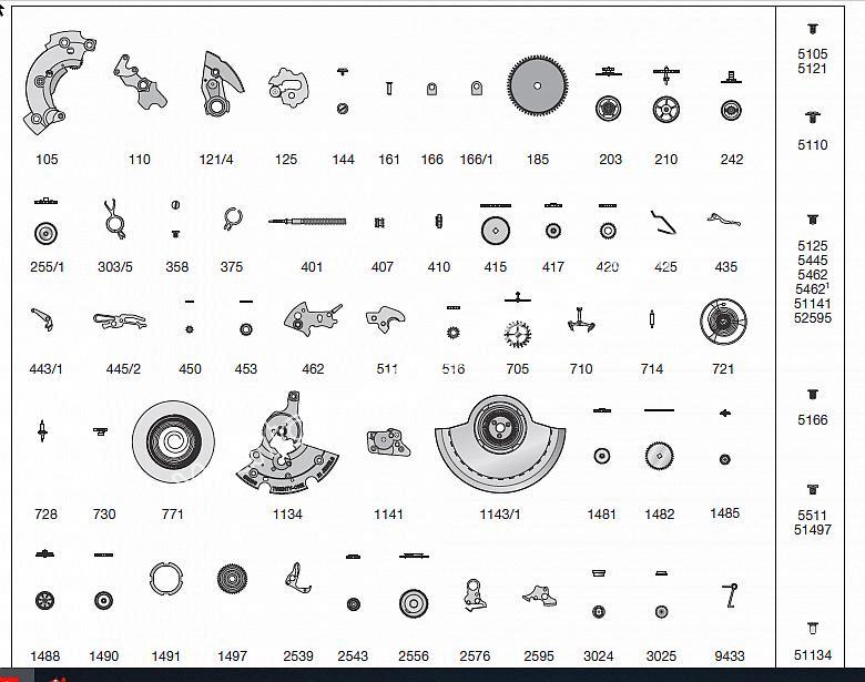 ETA 2897 watch spare parts ETA 2897 watch spare parts