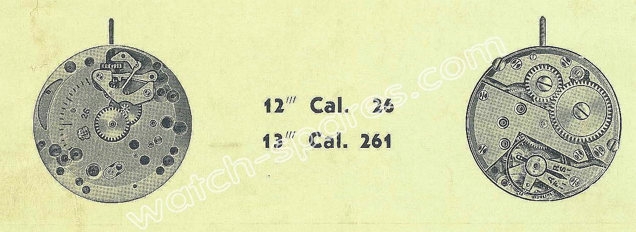 FHF Font 26 watch movements FHF Font 26 watch movements
