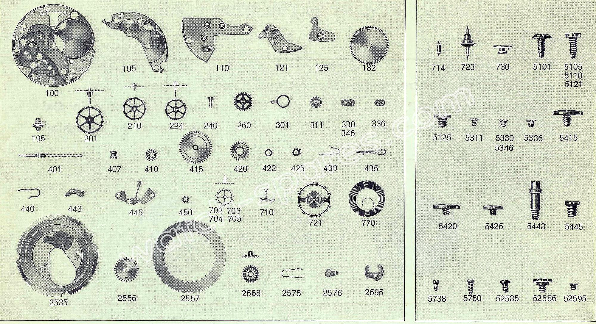 FHF Font 70.2 watch spare parts FHF Font 70.2 watch spare parts