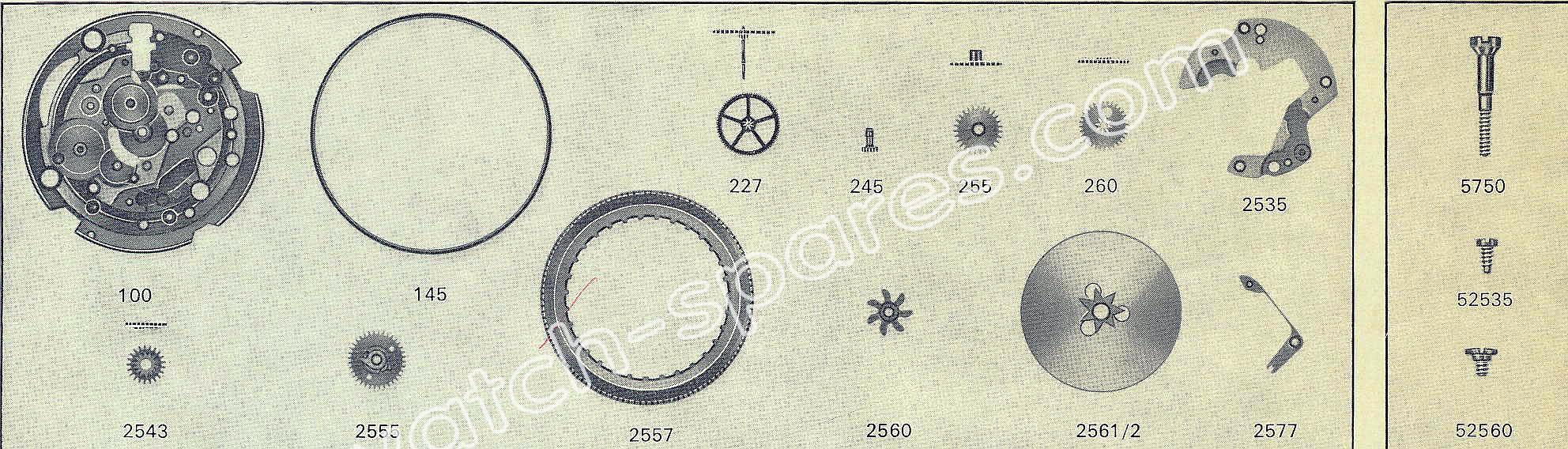 FHF Font 908 watch date spare parts FHF Font 908 watch date spare parts