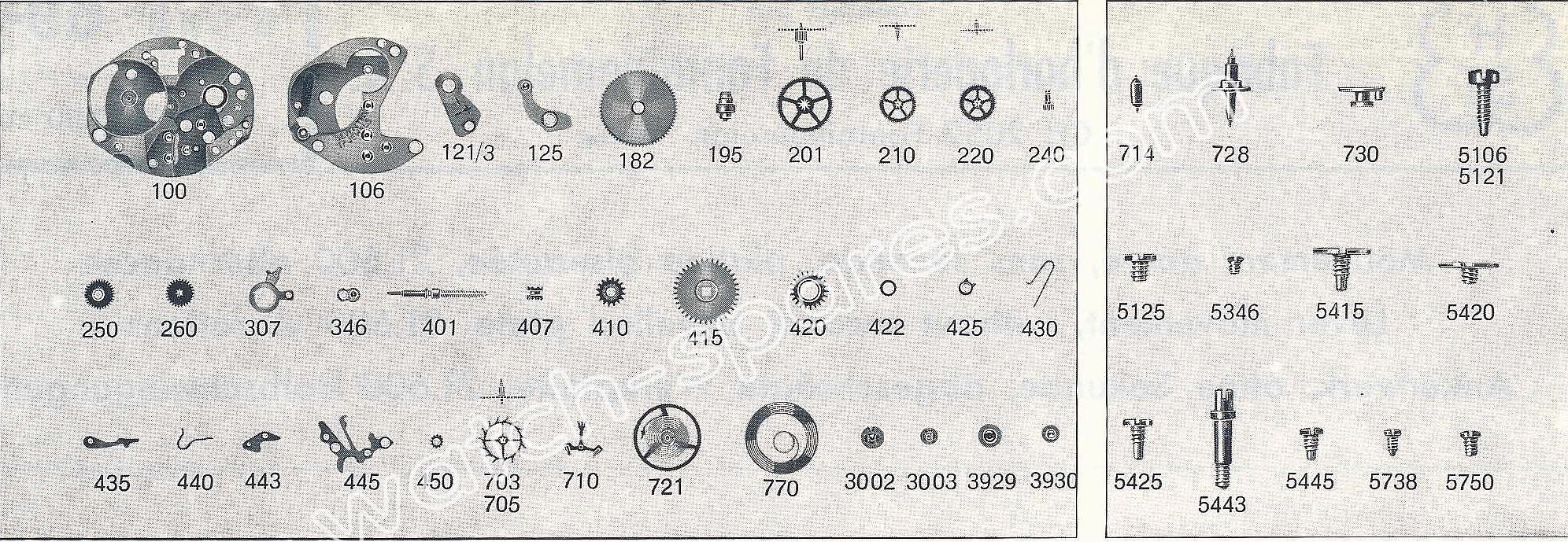 FHF ST 69.21 watch spare parts FHF ST 69.21 watch spare parts