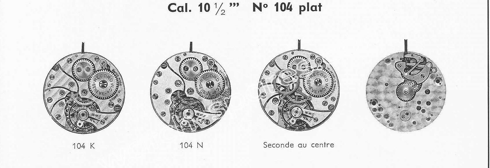 Record 104 watch movements Record 104 watch movements