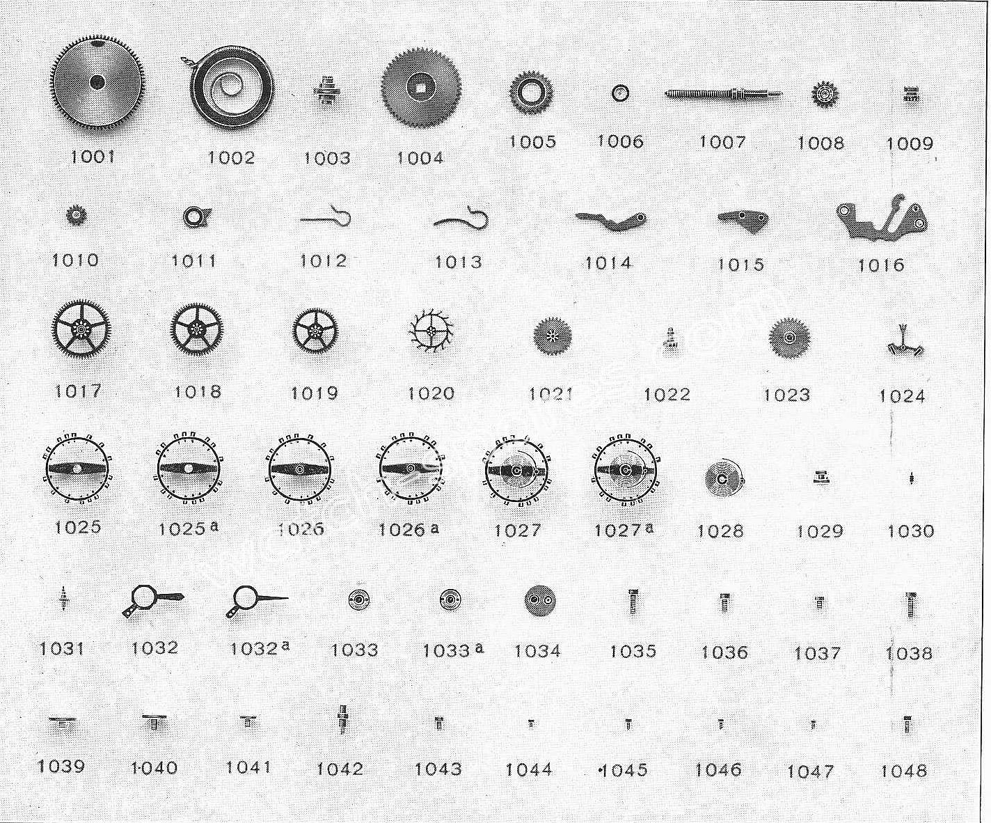 Record 116 watch spare parts Record 116 watch spare parts