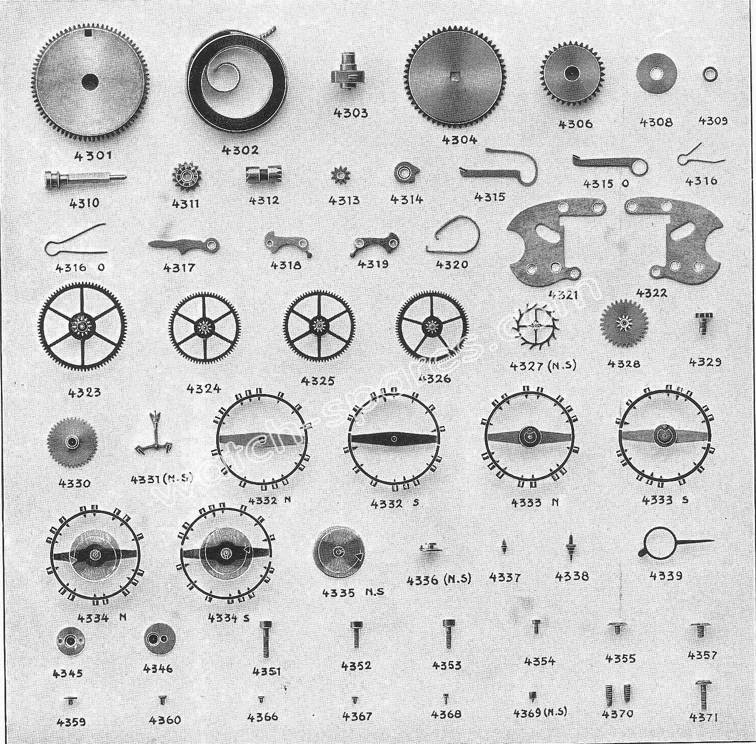 Record 43 44 watch spare parts Record 43 44 watch spare parts