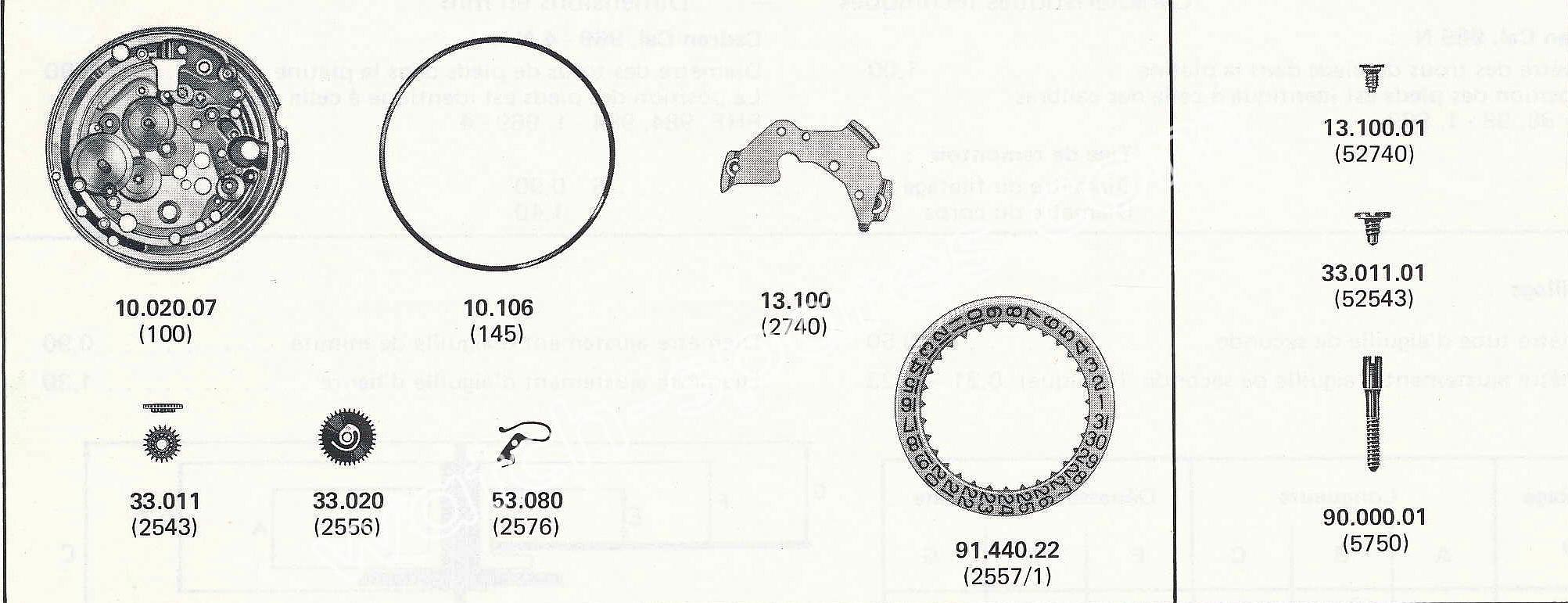 Standard ST 96.4 N watch date spare parts Standard ST 96.4 N watch date spare parts