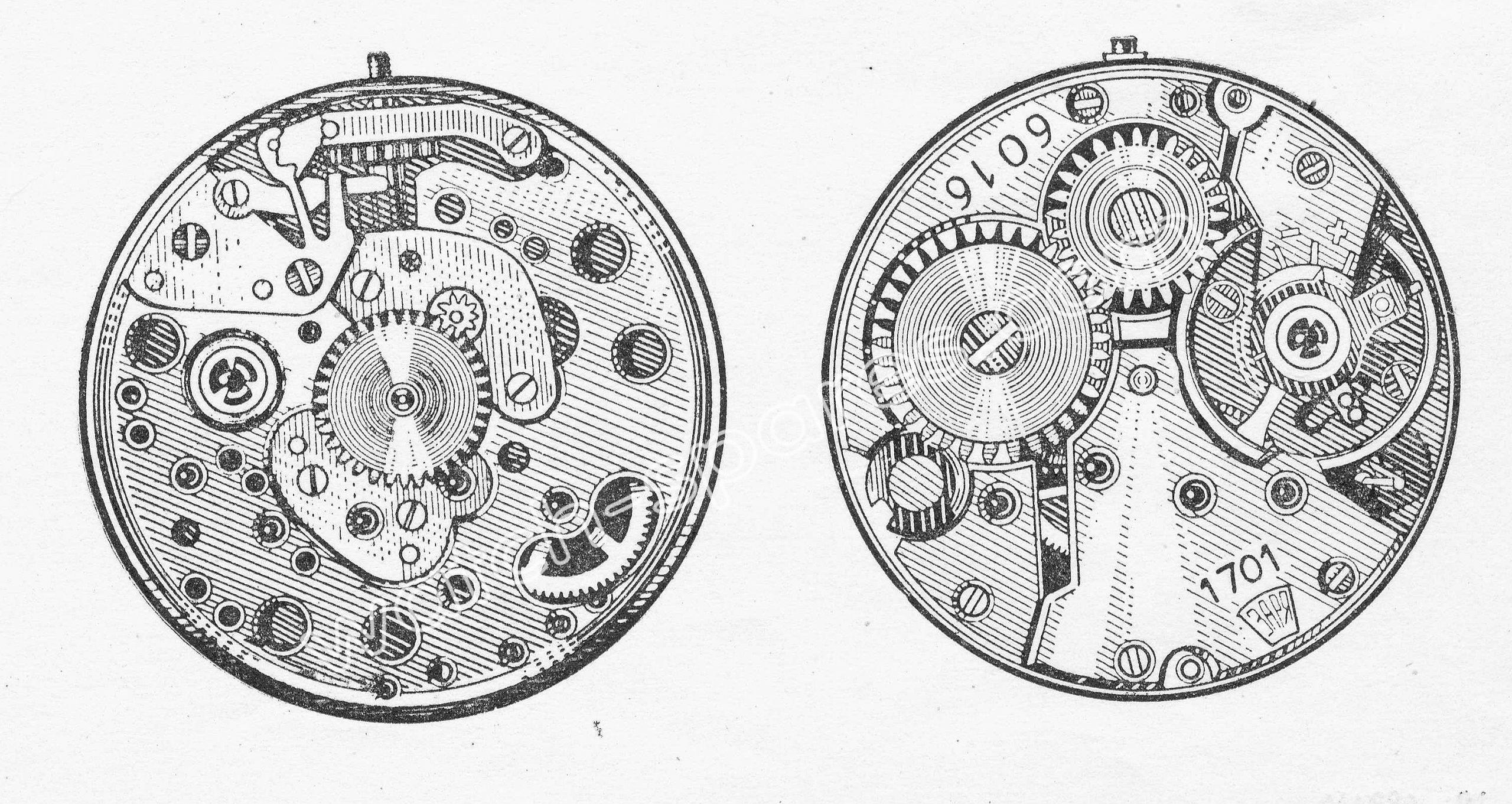 Zaria 1701 watch movements Zaria 1701 watch movements