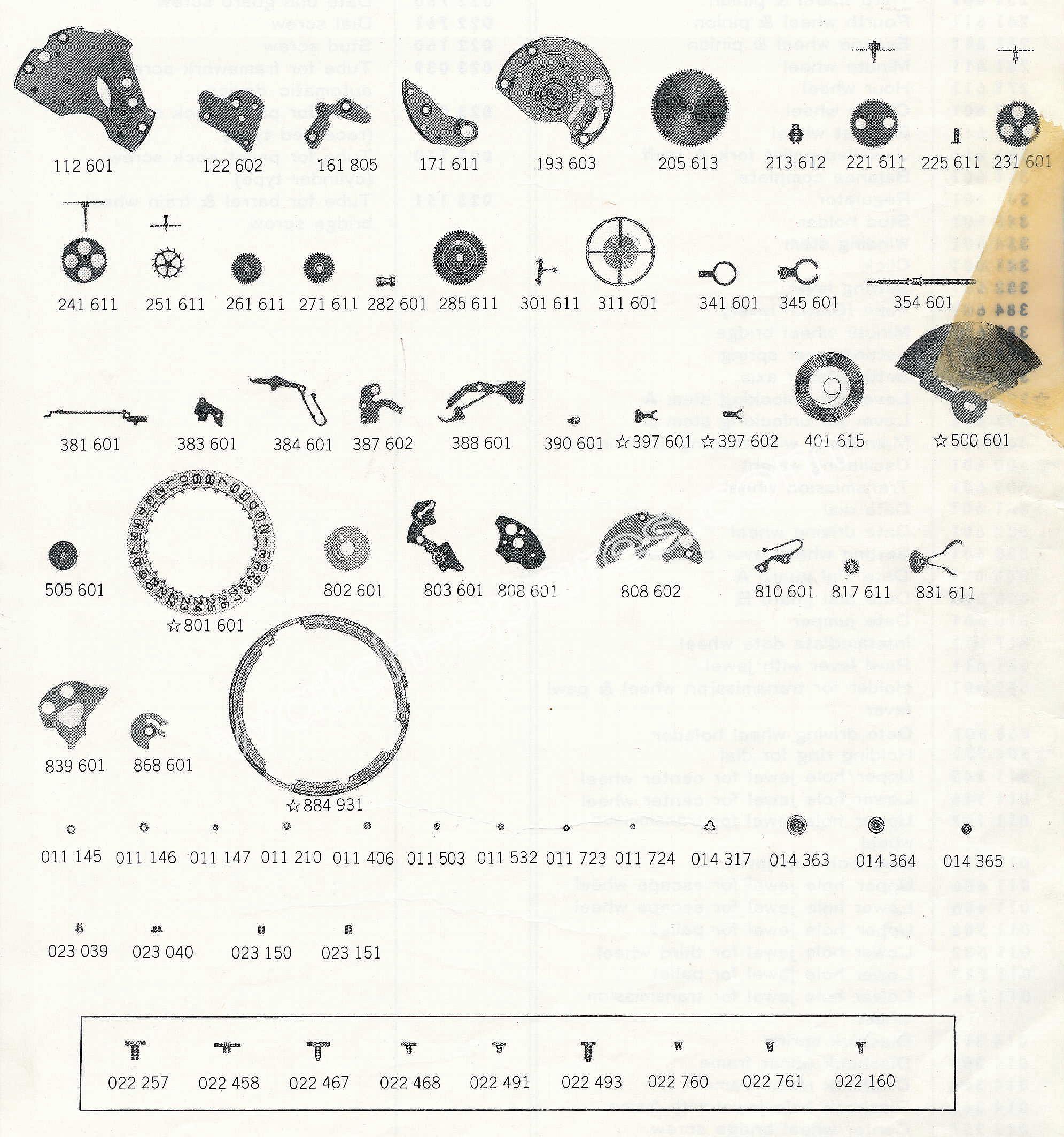 SEIKO 6308A watch spare parts SEIKO 6308A watch spare parts