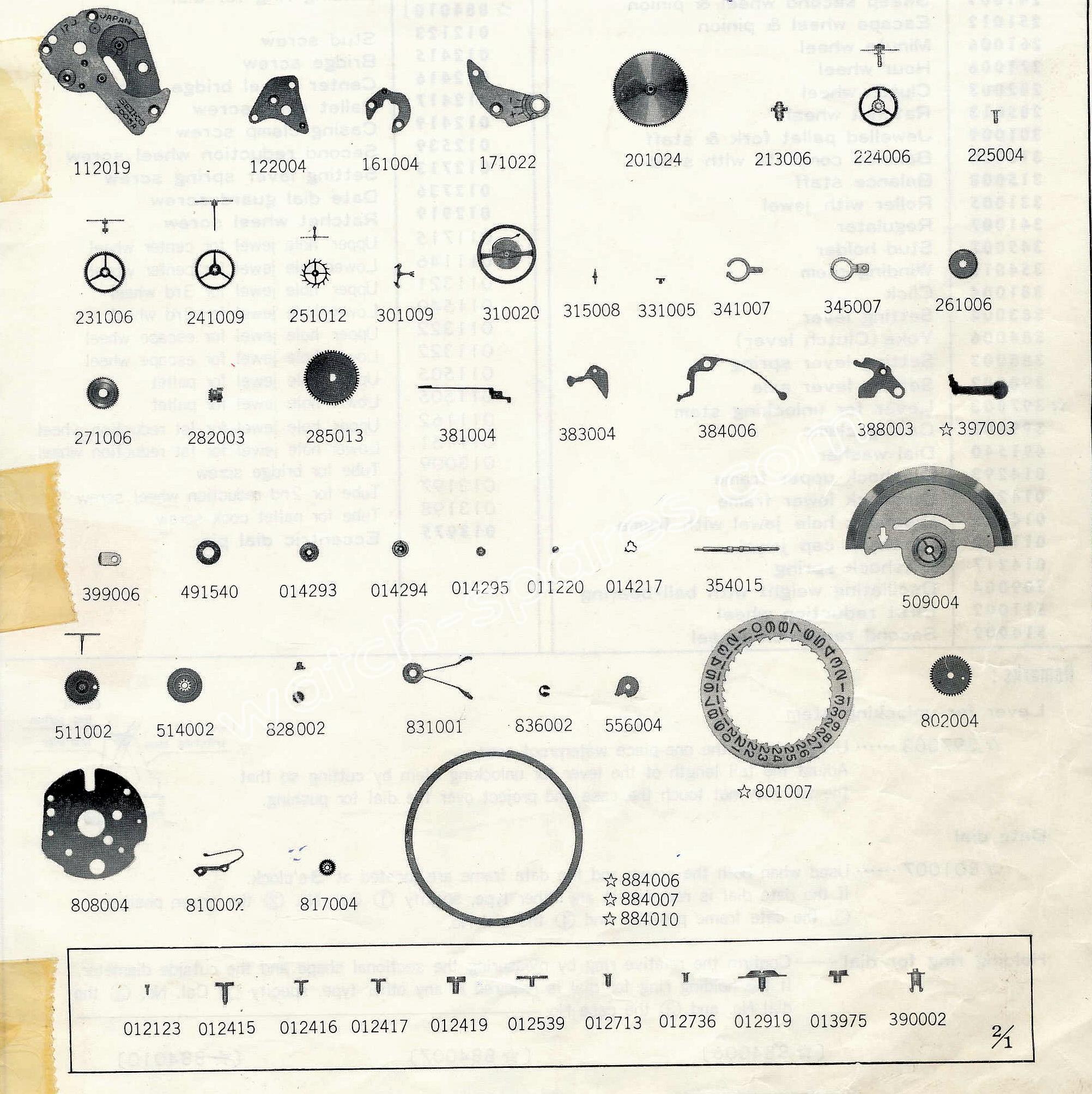 SEIKO 7005A watch spare parts SEIKO 7005A watch spare parts